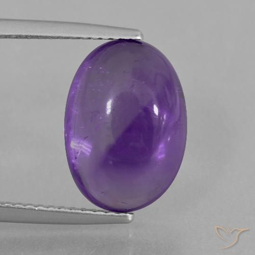 6.14ct Natürlicher Mittelviolett Amethyst, Oval, Transparent