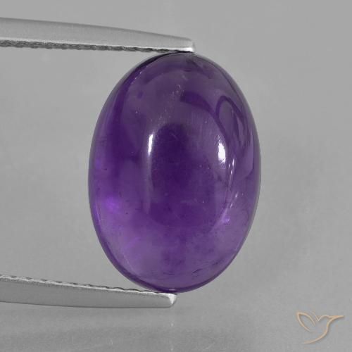 6.30ct Natürlicher Mittel-helles Violett Amethyst, Oval, Transparent