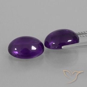 6.76 ct natürliche Mittelviolett Amethyst-Edelsteine, Oval, Transparent