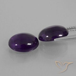 6.01 ct natürliche dunkelviolett Amethyst-Edelsteine, Oval, Transparent