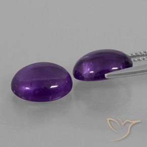 6.62 ct natürliche Mittelviolett Amethyst-Edelsteine, Oval, Transparent