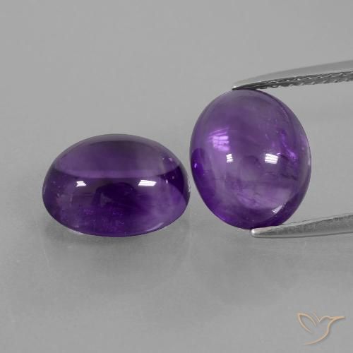 7.69ctw Natürlicher Mittelviolett Amethyst, Oval, Transparent