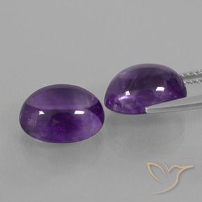 7.69 ct natürliche Mittelviolett Amethyst-Edelsteine, Oval, Transparent