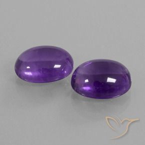 7.01 ct natürliche Mittelviolett Amethyst-Edelsteine, Oval, Transparent