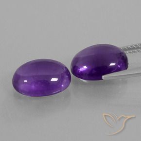 7.01 ct natürliche Mittelviolett Amethyst-Edelsteine, Oval, Transparent