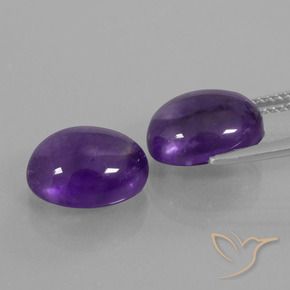 7.69 ct natürliche Mittelviolett Amethyst-Edelsteine, Oval, Transparent