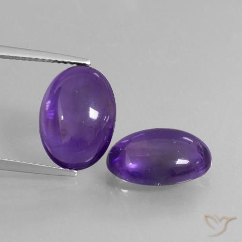 11.00ctw Natürlicher Mittelviolett Amethyst, Oval, Transparent