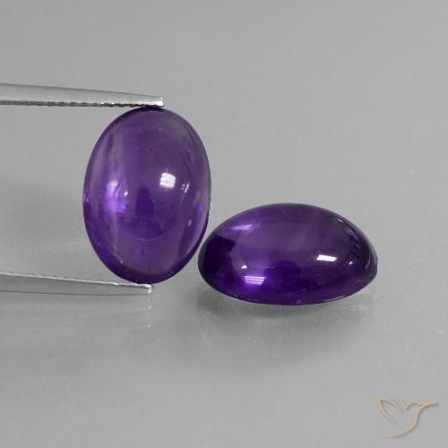 11.03ctw Natürlicher Mittelviolett Amethyst, Oval, Transparent
