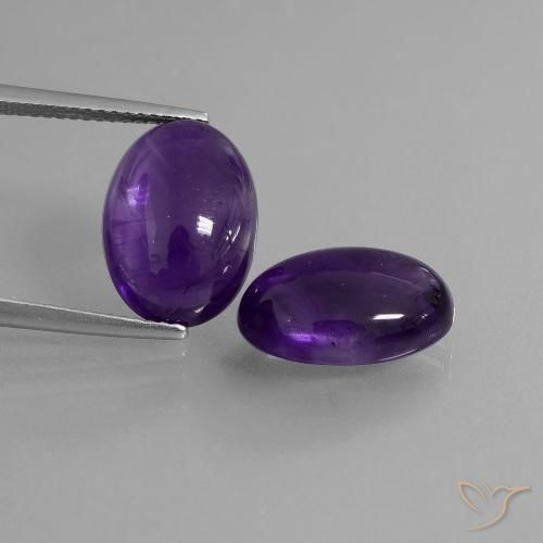 11.20ctw Natürlicher tiefviolett Amethyst, Oval, Transparent