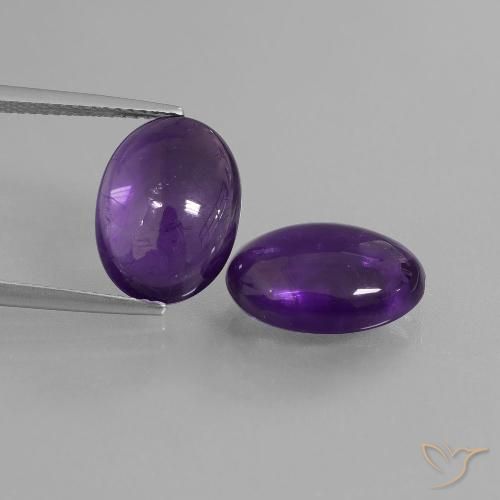 10.19ctw Natürlicher Mittelviolett Amethyst, Oval, Transparent