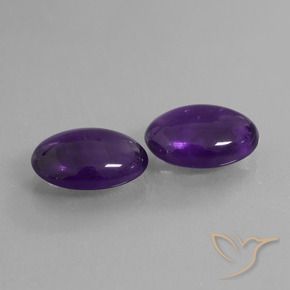 10.19 ct natürliche Mittelviolett Amethyst-Edelsteine, Oval, Transparent
