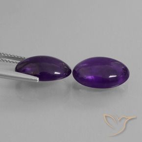 10.19 ct natürliche Mittelviolett Amethyst-Edelsteine, Oval, Transparent
