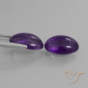 10.17 ct natürliche Mittelviolett Amethyst-Edelsteine, Oval, Transparent