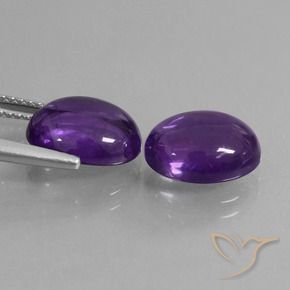 6.73 ct natürliche tiefviolett Amethyst-Edelsteine, Oval, Transparent