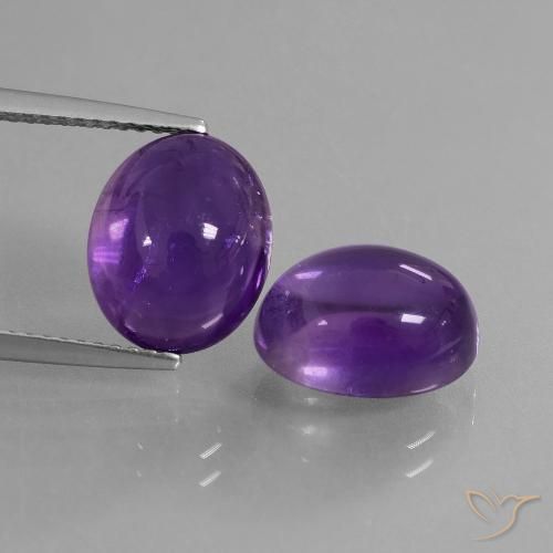 8.76ctw Natürlicher Mittelviolett Amethyst, Oval, Transparent