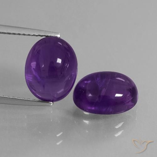 8.83ctw Natürlicher tiefviolett Amethyst, Oval, Transparent