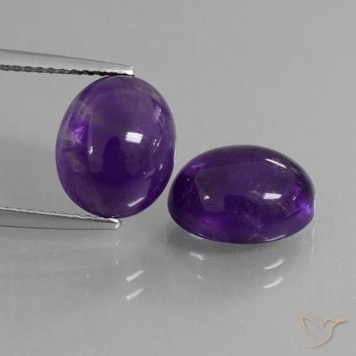 8.01ctw Natürlicher Mittelviolett Amethyst, Oval, Transparent