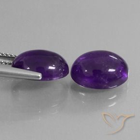 8.01 ct natürliche Mittelviolett Amethyst-Edelsteine, Oval, Transparent