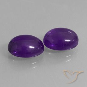 7.48 ct natürliche Mittelviolett Amethyst-Edelsteine, Oval, Transparent