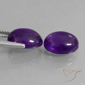 7.48 ct natürliche Mittelviolett Amethyst-Edelsteine, Oval, Transparent