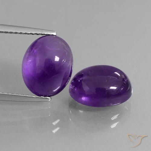 7.86ctw Natürlicher Mittelviolett Amethyst, Oval, Transparent