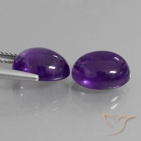 7.86 ct natürliche Mittelviolett Amethyst-Edelsteine, Oval, Transparent