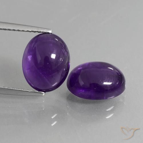 7.63ctw Natürlicher tiefviolett Amethyst, Oval, Transparent