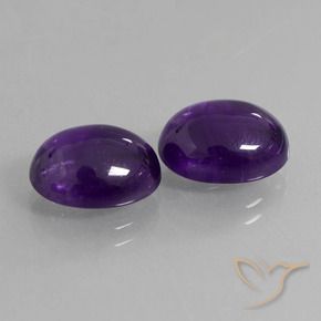 7.63 ct natürliche tiefviolett Amethyst-Edelsteine, Oval, Transparent