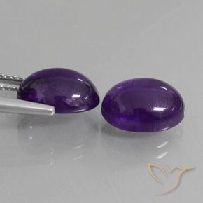 7.63 ct natürliche tiefviolett Amethyst-Edelsteine, Oval, Transparent
