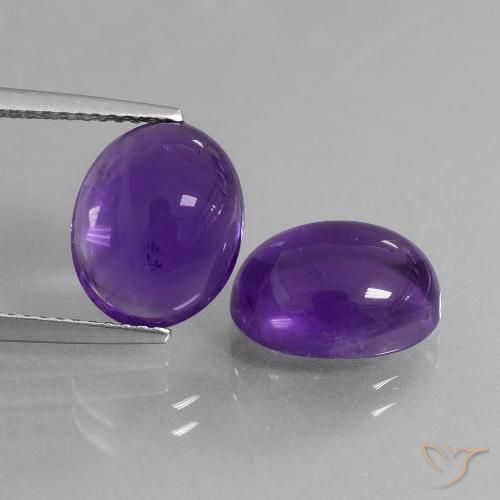 7.61ctw Natürlicher Mittelviolett Amethyst, Oval, Transparent