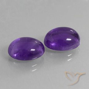 7.61 ct natürliche Mittelviolett Amethyst-Edelsteine, Oval, Transparent