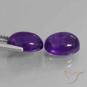 7.89 ct natürliche Mittelviolett Amethyst-Edelsteine, Oval, Transparent