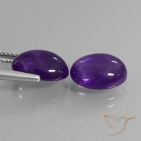 6.68 ct natürliche Mittelviolett Amethyst-Edelsteine, Oval, Transparent