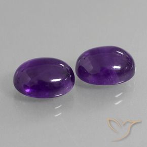 8.08 ct natürliche Mittelviolett Amethyst-Edelsteine, Oval, Transparent
