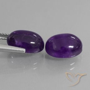 8.08 ct natürliche Mittelviolett Amethyst-Edelsteine, Oval, Transparent