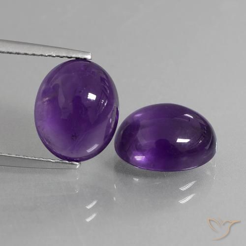 7.99ctw Natürlicher dunkelviolett Amethyst, Oval, Transparent