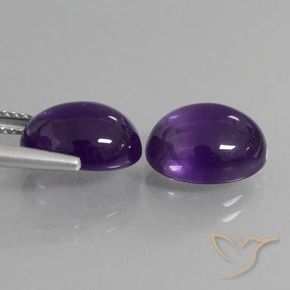 7.99 ct natürliche dunkelviolett Amethyst-Edelsteine, Oval, Transparent