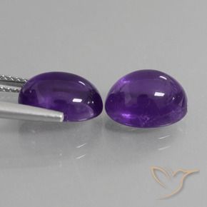 7.33 ct natürliche tiefviolett Amethyst-Edelsteine, Oval, Transparent