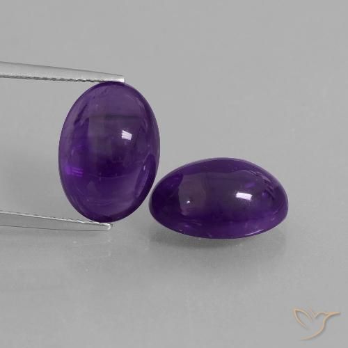 12.30ctw Natürlicher tiefviolett Amethyst, Oval, Transparent