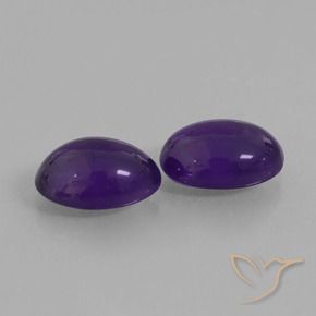 12.02 ct natürliche dunkelviolett Amethyst-Edelsteine, Oval, Transparent