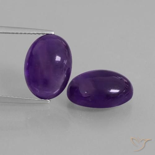 12.68ctw Natürlicher tiefviolett Amethyst, Oval, Transparent