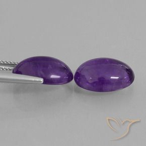 10.95 ct natürliche Mittelviolett Amethyst-Edelsteine, Oval, Transparent