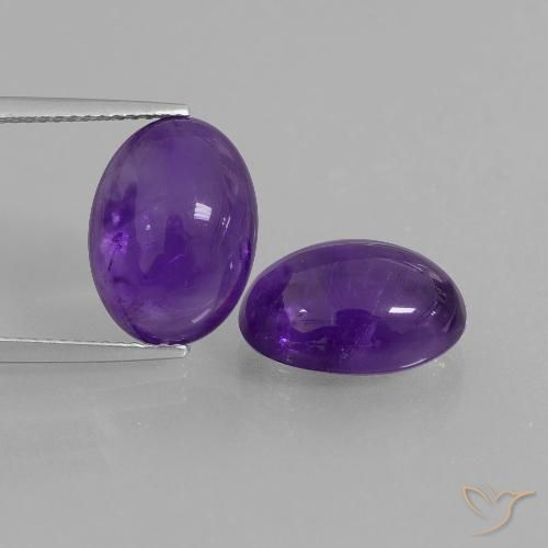 12.70ctw Natürlicher Mittelviolett Amethyst, Oval, Transparent