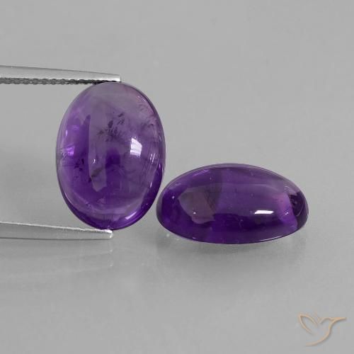 11.45ctw Natürlicher Mittelviolett Amethyst, Oval, Transparent