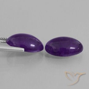 10.63 ct natürliche Mittelviolett Amethyst-Edelsteine, Oval, Transparent