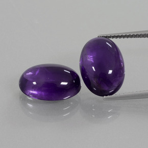 12.84 ct natürliche tiefviolett Amethyst-Edelsteine, Oval Schliff, Transparent