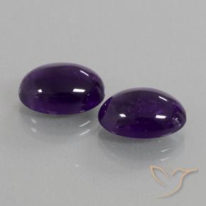 12.34 ct natürliche tiefviolett Amethyst-Edelsteine, Oval, Transparent