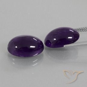 12.34 ct natürliche tiefviolett Amethyst-Edelsteine, Oval, Transparent
