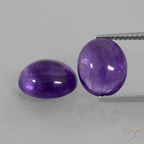 6.42ctw Natürlicher Mittelviolett Amethyst, Oval, Transparent