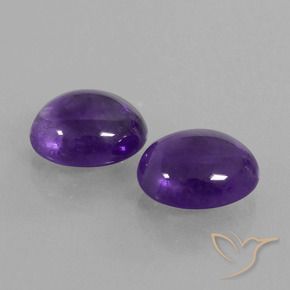 6.42 ct natürliche Mittelviolett Amethyst-Edelsteine, Oval, Transparent